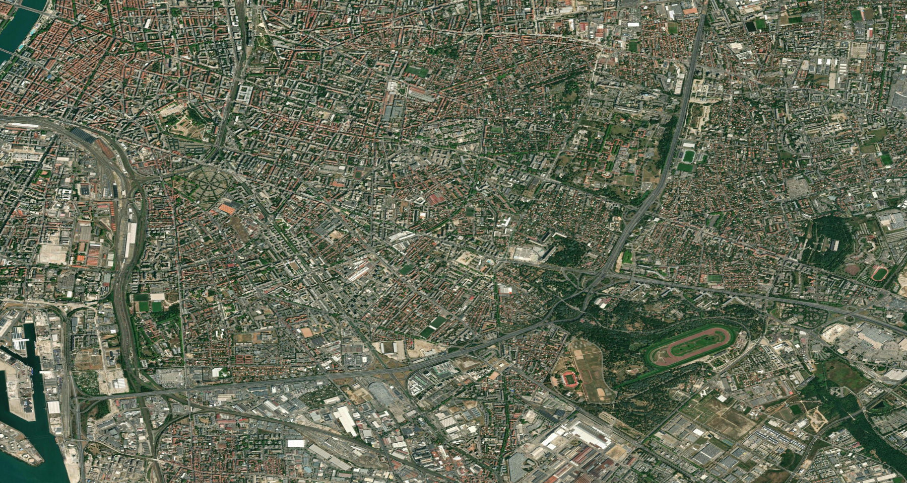 Vue satellite du territoire du FC Lyon